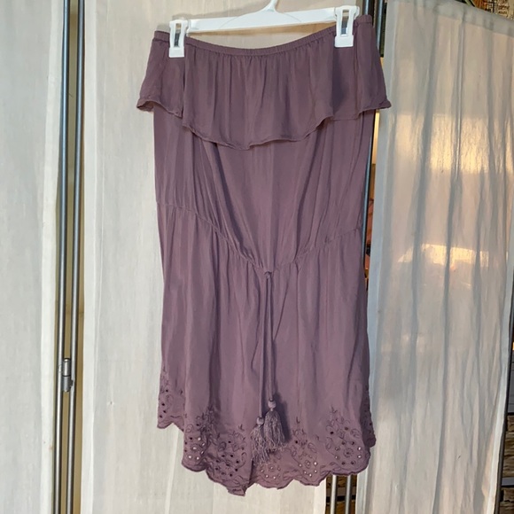 Mossimo Supply Co. Pants - Mossimo purple lace edge romper